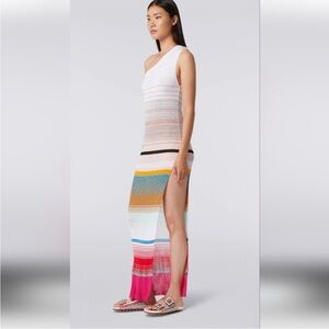 Missoni Asymmetrical one shoulder cover-up dress with slit